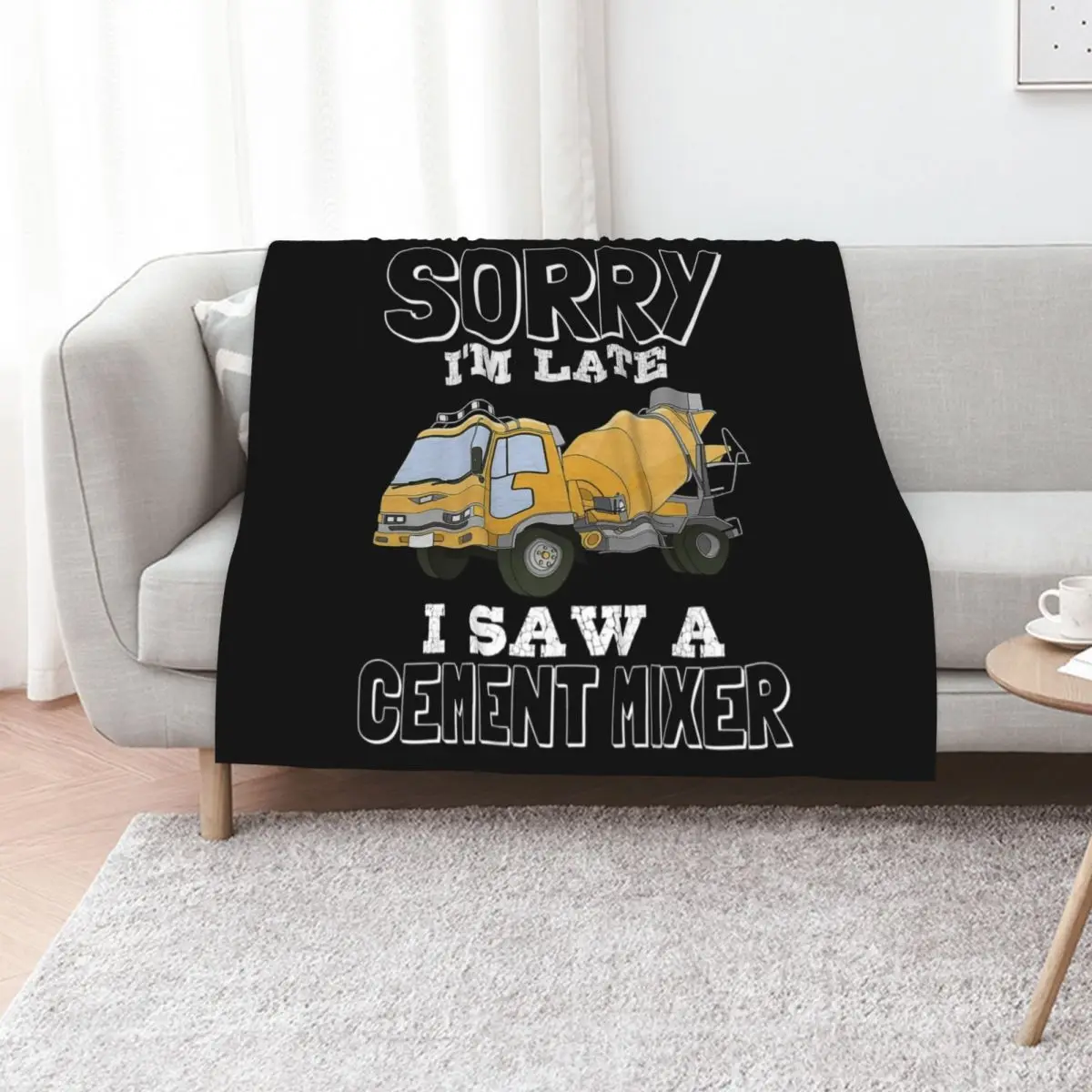 Funny Concrete Mixer Truck Cement Construction Workers Gifts Premium T-Shirt Throw Blanket Softest Kid'S Furrys Blankets