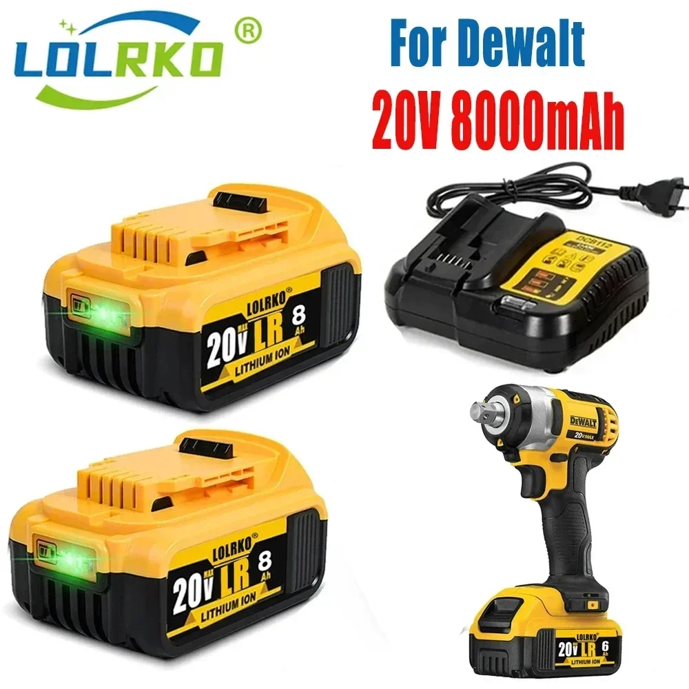 

Оригинальный литиевый сменный аккумулятор DCB200 20 в 8000 мАч для Dewalt 18 в DCB184 DCB200 DCB182 DCB180 DCB181 DCB182 DCB201 DCB206