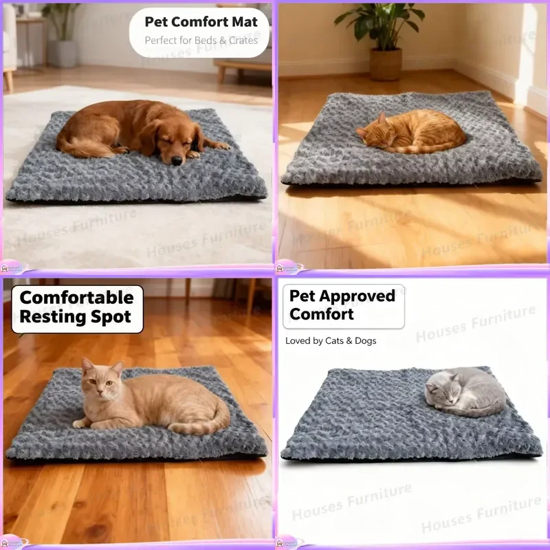 Self-Heating Cat Bed Warm Pet Mat for Cats Dogs Small Animals Washable Thermal Reflective Core Heating Pad Cozy Nesting