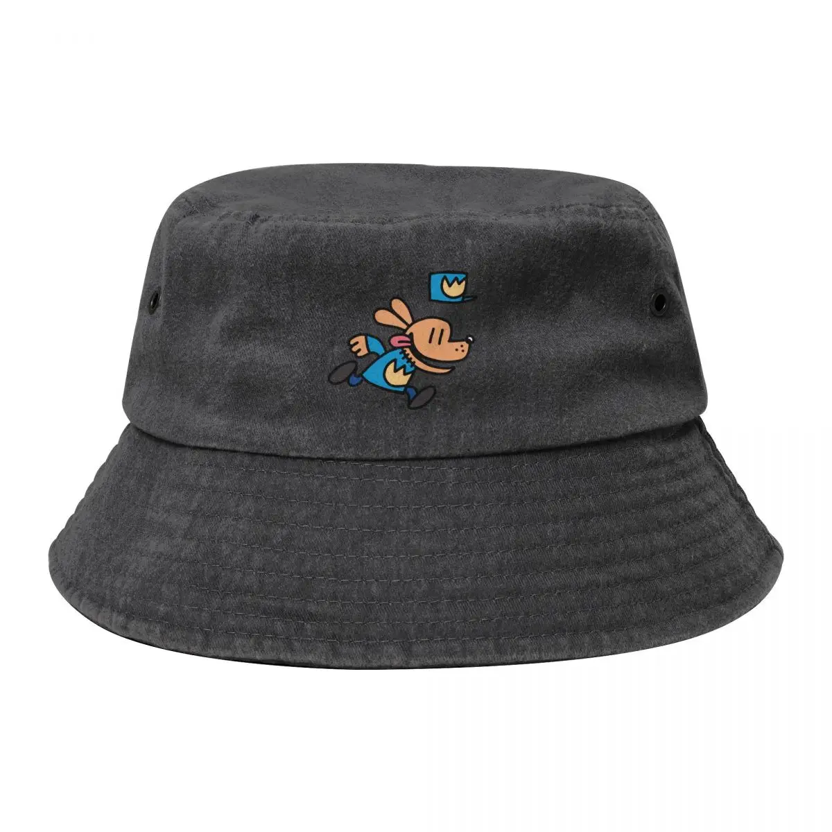 

Officer Dog Man Running Fan Art Bucket Hat Mountaineering Golf Hat Man beach hat Icon Golf Wear Men Women's