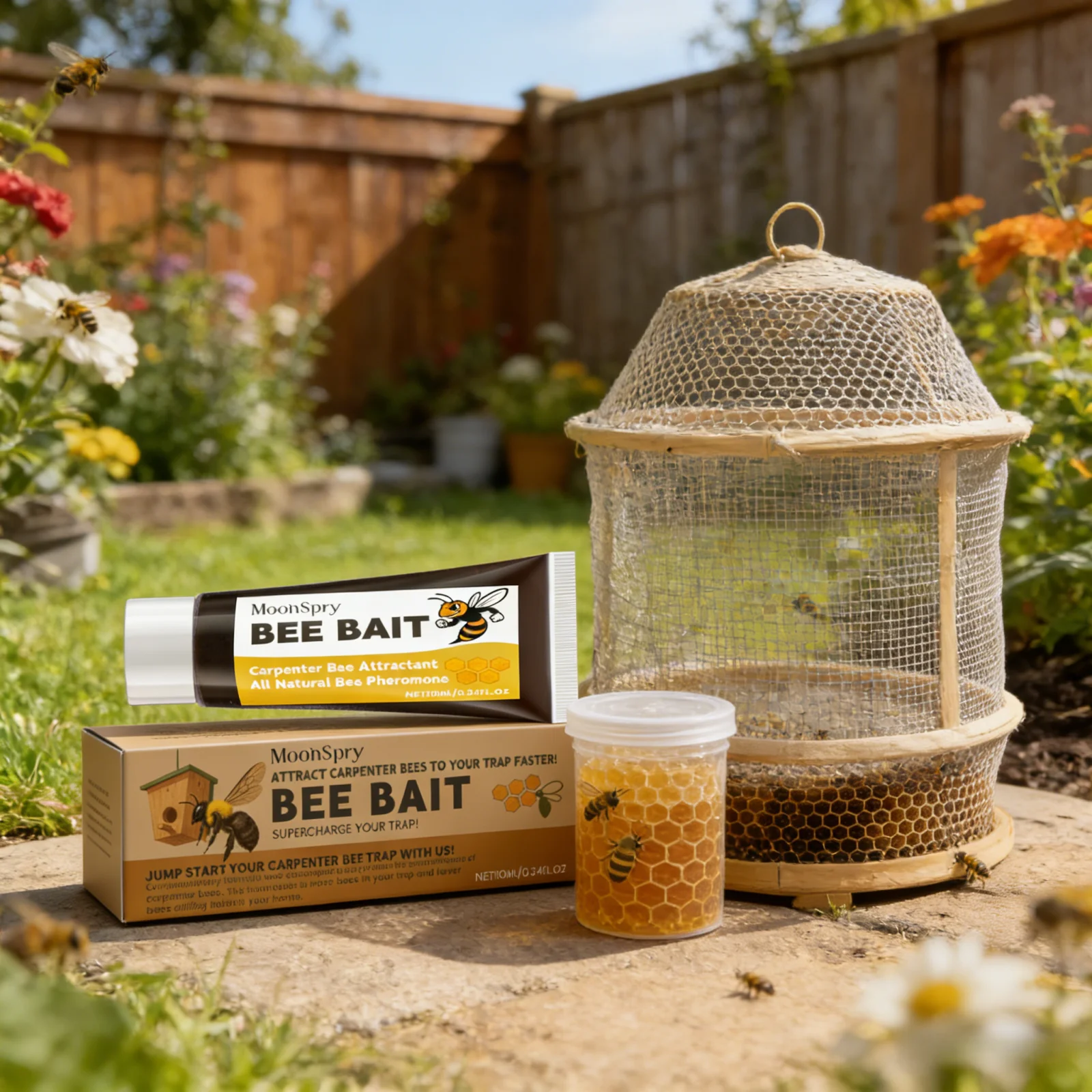 MoonSpry Bee Bait Multipurpose Outdoor Wild Bees Catching Tool Natural Honey Scent Practical Beekeeping Bee Attractant Balm 10ml
