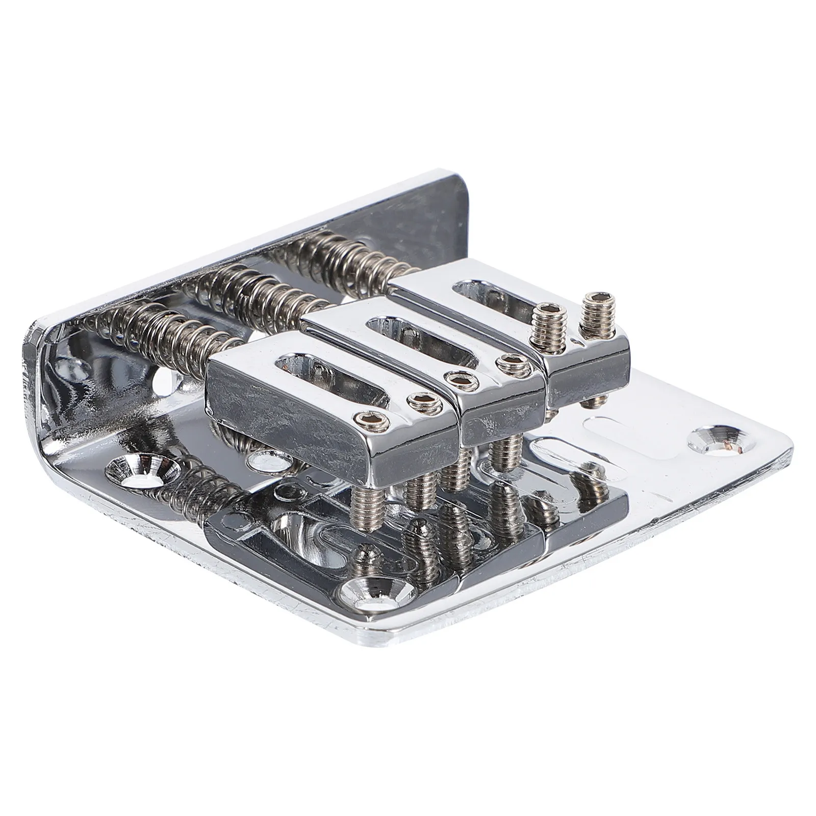 Three String Cigar Box Guitar Bass Bridge Metal Silver Gold 4 Screws Adjustable Height Vintage Style for Jazz