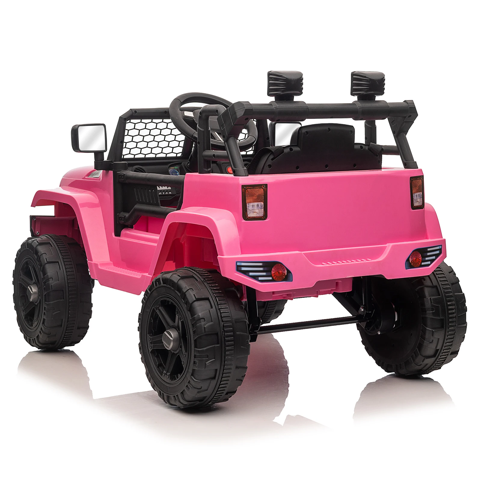 LEADZM Dual Drive 12V 4.5A.h con telecomando 2.4G Jeep Pink