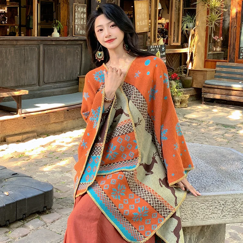 Women Paisley Scarf New Ethnic Style Pashmina Shawls Tassel Jacquard Hijab Head Wraps Femme Scarves Foulard Bufanda 2025 Wh5