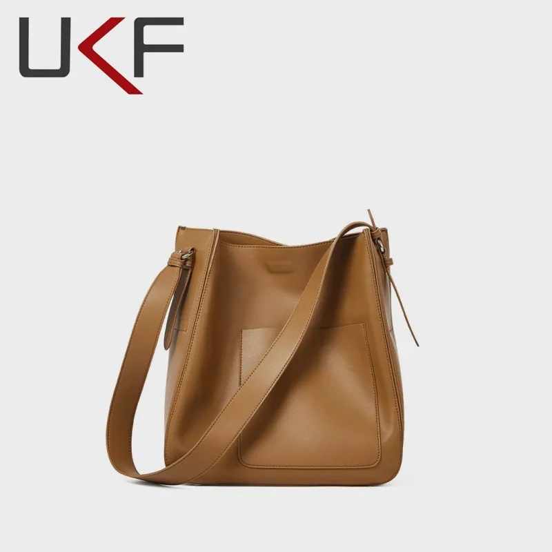 UKF Luxury Designer Bag Handbags Trendy One-Shoulder Messenger Bags for Women Female Large Capacity Bucket Crossbody Bag сумка