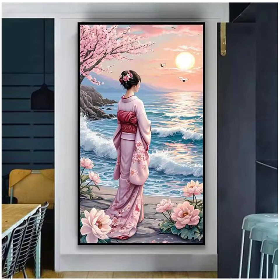 

5D DIY Алмазная картина Красота Картина Полная Алмазная мозаика Вышивка Вода Алмаз Украшение дома Подарок