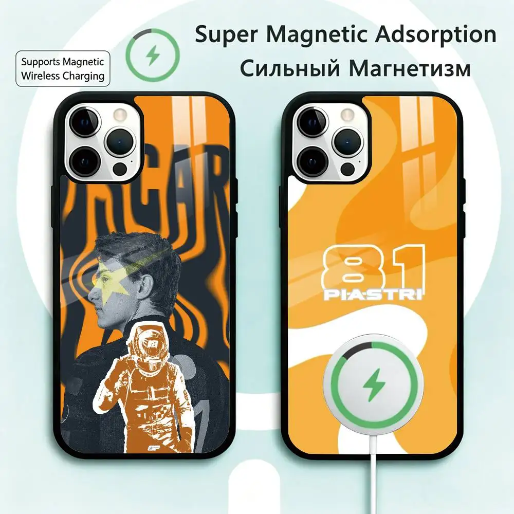 

Driver O-Oscar P-Piastri Phone Case For iPhone17,16,15,14,13,12,11 Plus,Pro Magnetic Supports Magnetic Wireless Charging