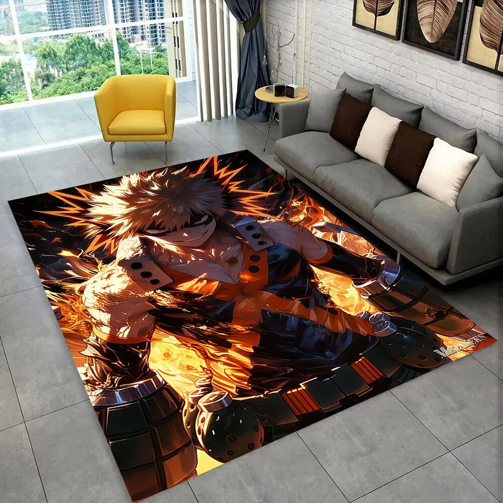 3D Cartoon My Hero Academia Deku Bakugou  Anime Carpet Rug for Living Room Bedroom Home Sofa Decoration,kids Non-slip Floor Mat