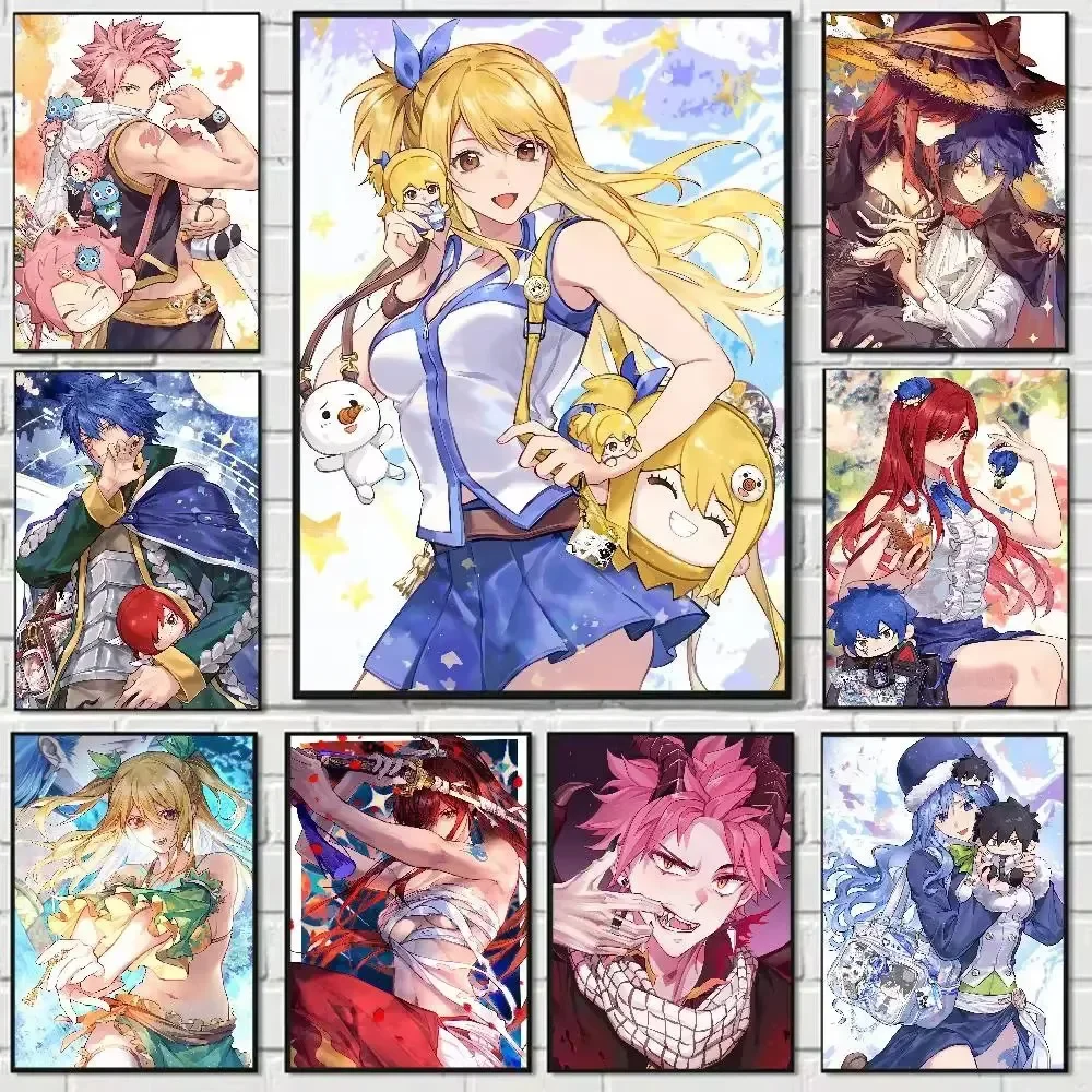 Diamond PaintingAnime Fairy Tail Funny Cute Cartoon Mosaic Handmade Artwork Full Round/Square Diamonds Gift Home Decor