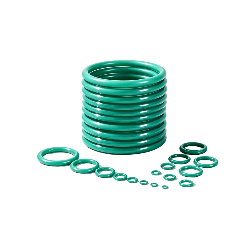 Green FKM O Ring CS High Temperature Resistance 5mm OD16-1000mm Fluorine Rubber Sealing Gasket Insulation Oil for Industrial Use