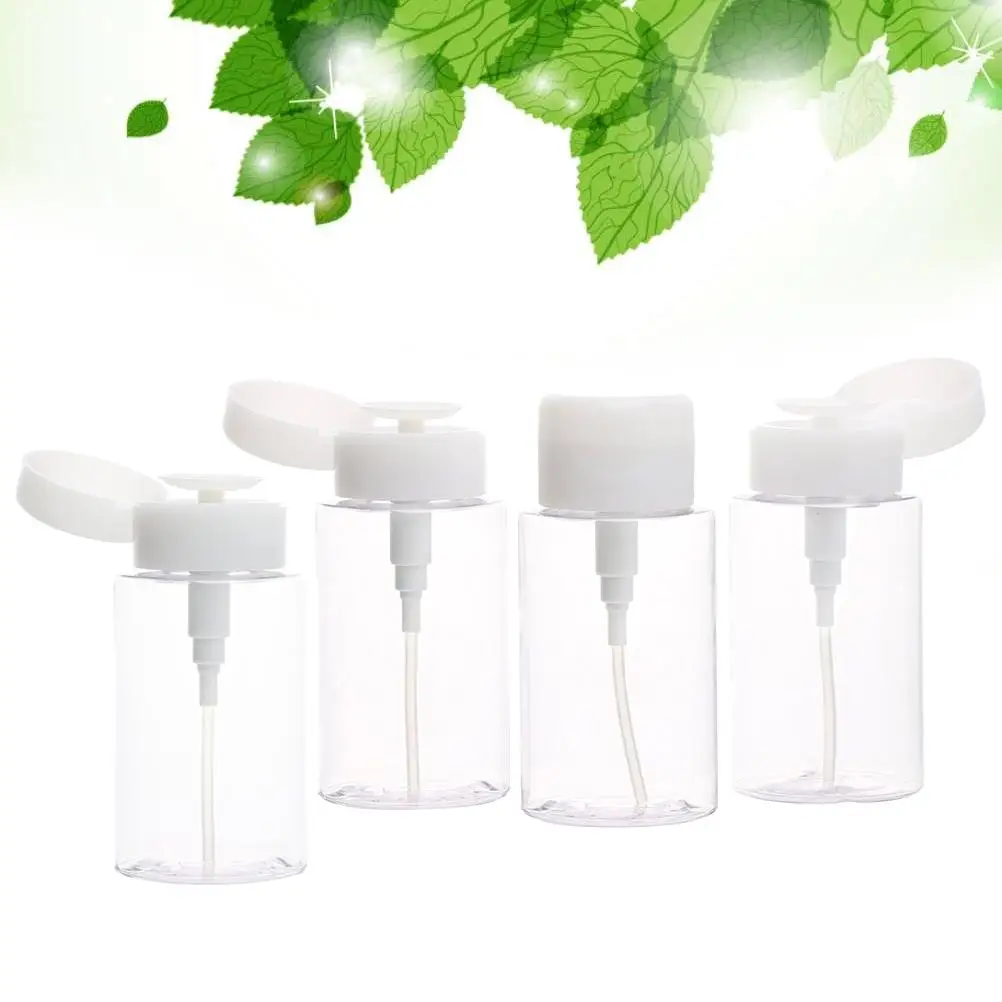 

4pcs Makeup Remover Bottles Portable Travel Durable Plastic Spray Pump Containers Dispensing Home Shop Outdoor