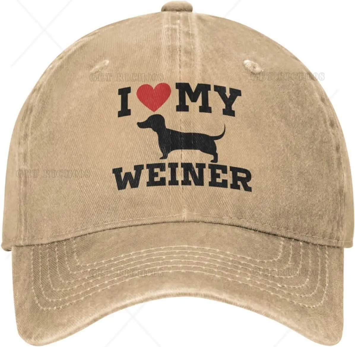 Me encanta mi sombrero Weiner, me encanta mi gorra de perro Weiner, gorra de béisbol para hombres y mujeres, gorra de camionero ajustable, sombrero de vaquero