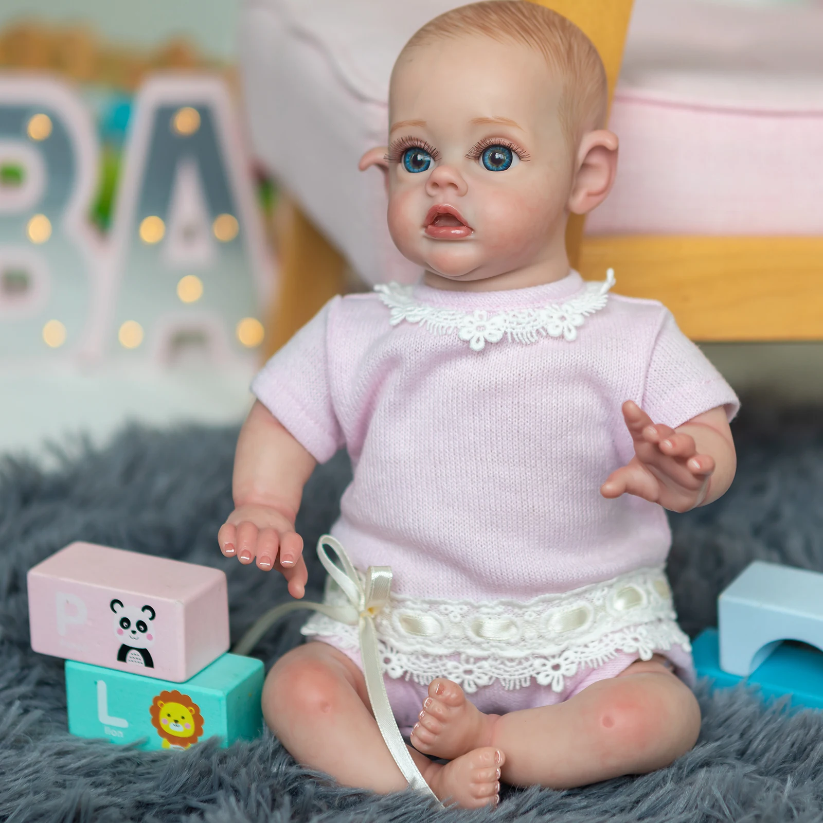 

30cm Bebe Reborn Mini Handy Doll Cute Fairy Elf Reborn Baby Lifelike Hand-detailed Painted High Quality Art Doll Drop Shipping