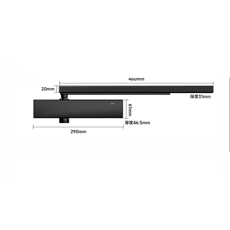 Chute Door Closer Wooden Door Anti-theft Door Slide Rail Hydraulic Buffer Automatic Closing Limit