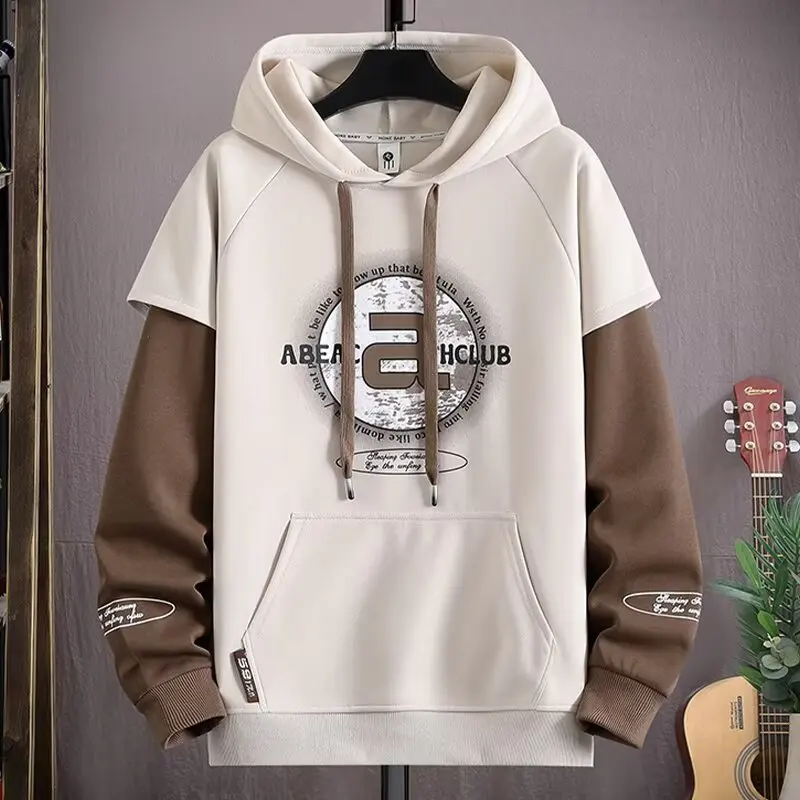 

Spring Autumn Men's Hoodies Korean Fashion Streetwear Hoodie Men Long Sleeve Print Sweatshirts Casual Men Clothing Zip Up Hoodie