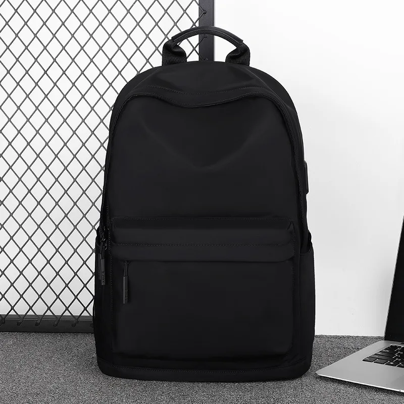 Men Lightweight Fashion Canvas Backpack Large Capacity Laptop School Bag for Junior High Senior High College Students