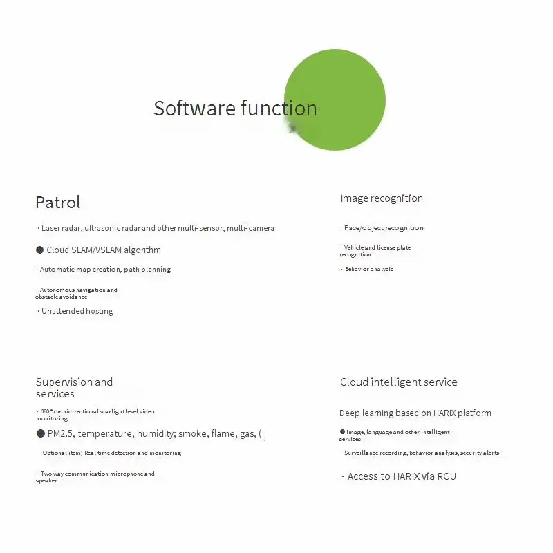 Data Cloud Patrol 2.0 Basiseditie Binnen En Buiten Multifunctionele Wolkenrobot, Mobiele Grote Veiligheidsinspectie-Robot