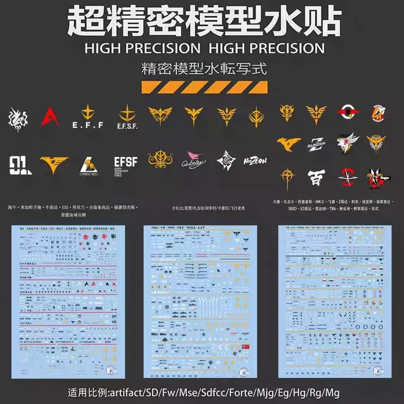 Artisan's Club High-Definition Waterslide Decals for Artifact Egg Ghost Badge Warning Pattern Logo Universal Logo Hobby DIY