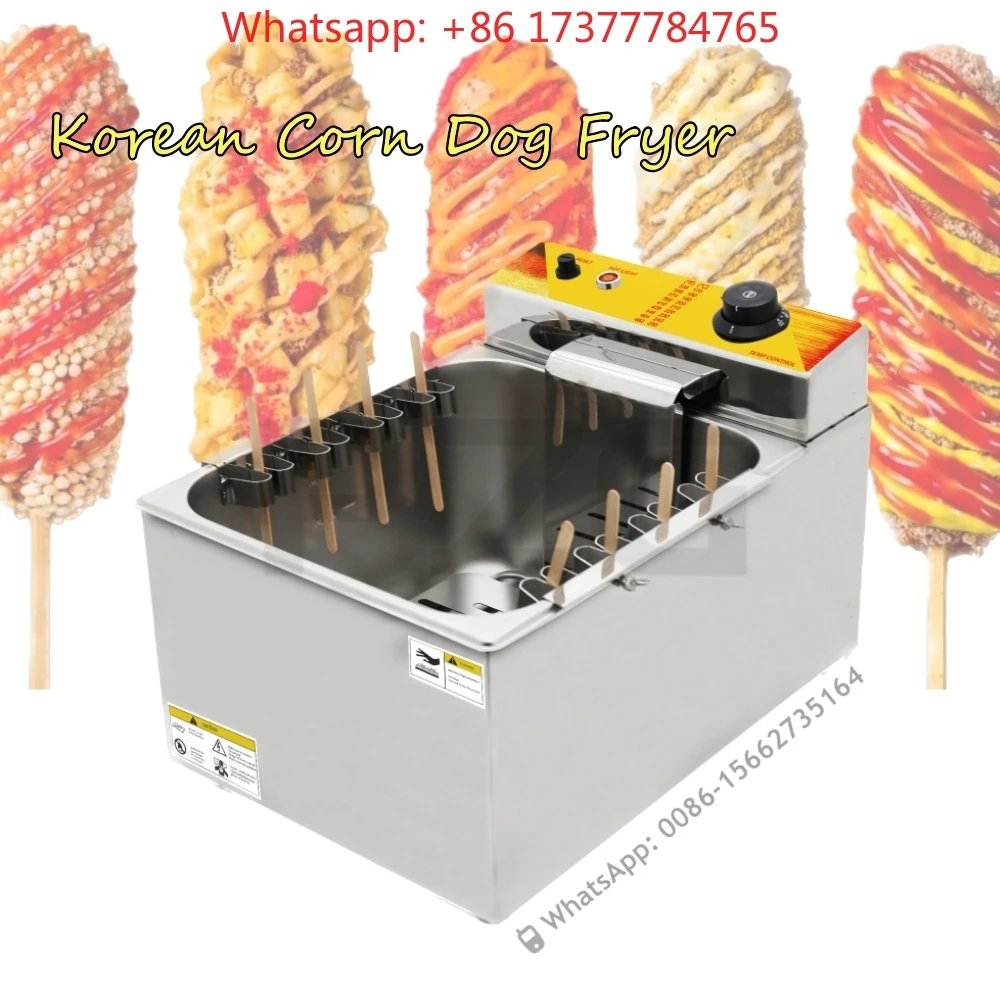 Commercial Electric Cheese Corn Hot Dog Deep Fryer Machine 12L Cheese Electric Mozzarella Fryer For Food Truck