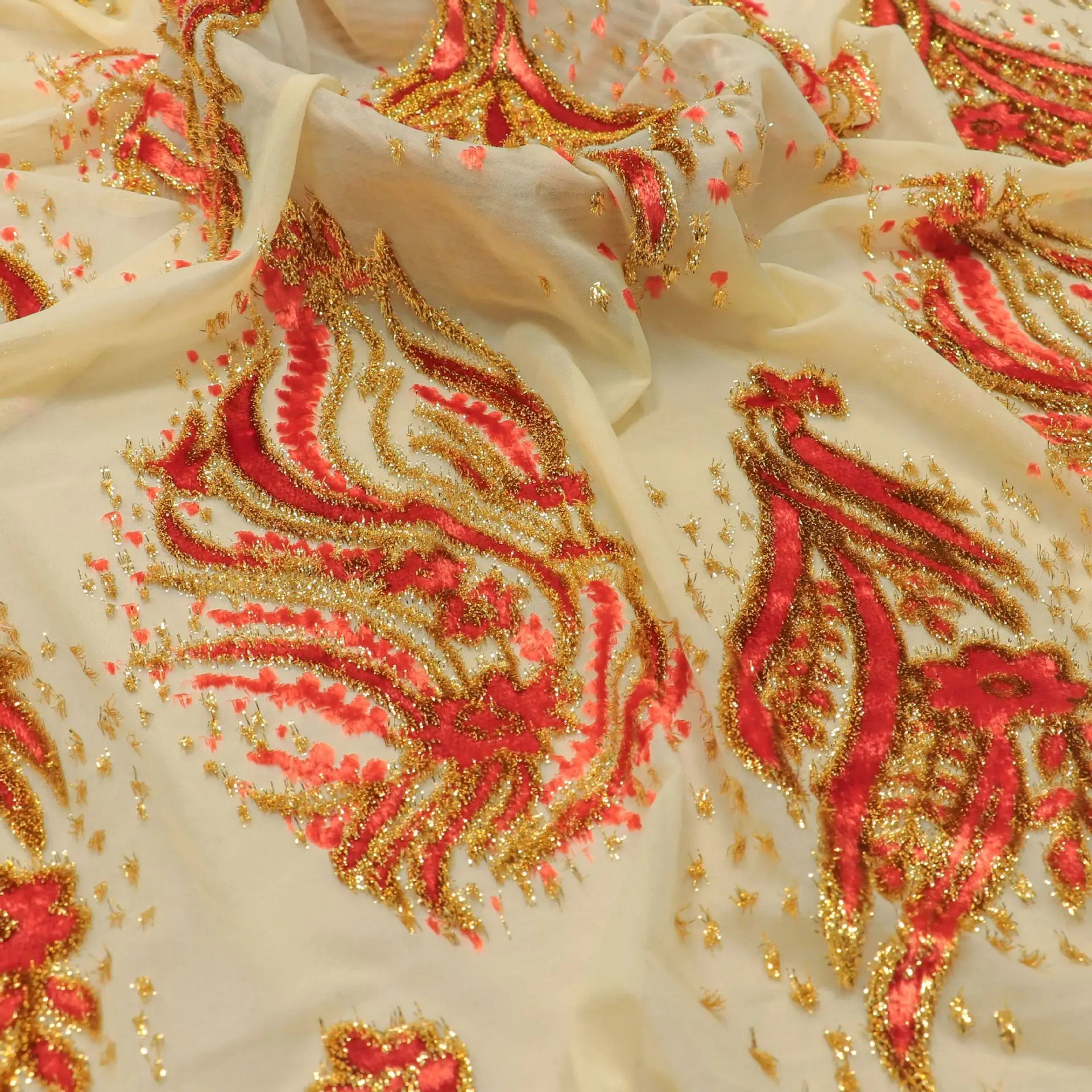 

3287 Woven Velvet Brocade Jacquard Brocade Sticky Velvet Velvet Fabric High-End Dress Cheongsam