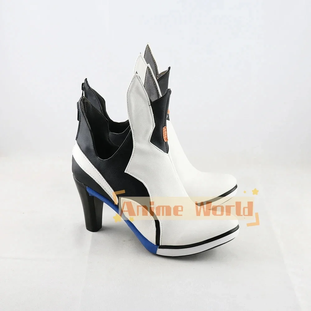 Bronya Zaychik Scarpe Cosplay Gioco Honkai Impact 3 Cosplay Prop Scarpe in pelle PU Stivali di carnevale di Halloween realizzati su misura