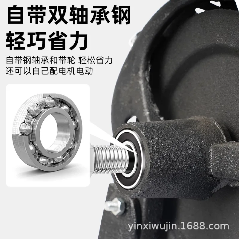 Hand-cranked corn threshing machine Household small agricultural tools Manual grain-wrapping and rice threshing
