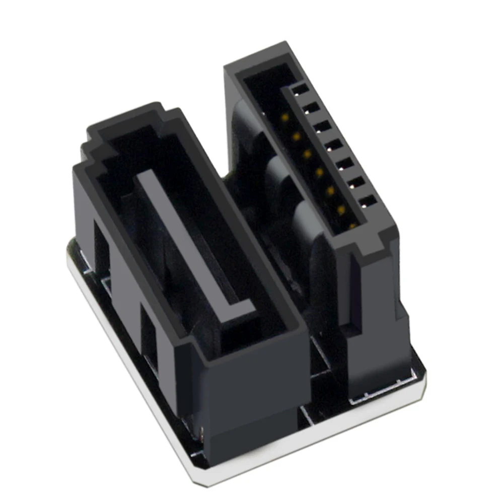 

Motherboard SATA 7PIN Connector Plug and Play Power Adapter Elbow Head SATA 7Pin Angled Adapter for Computer Motherboard SSD HDD