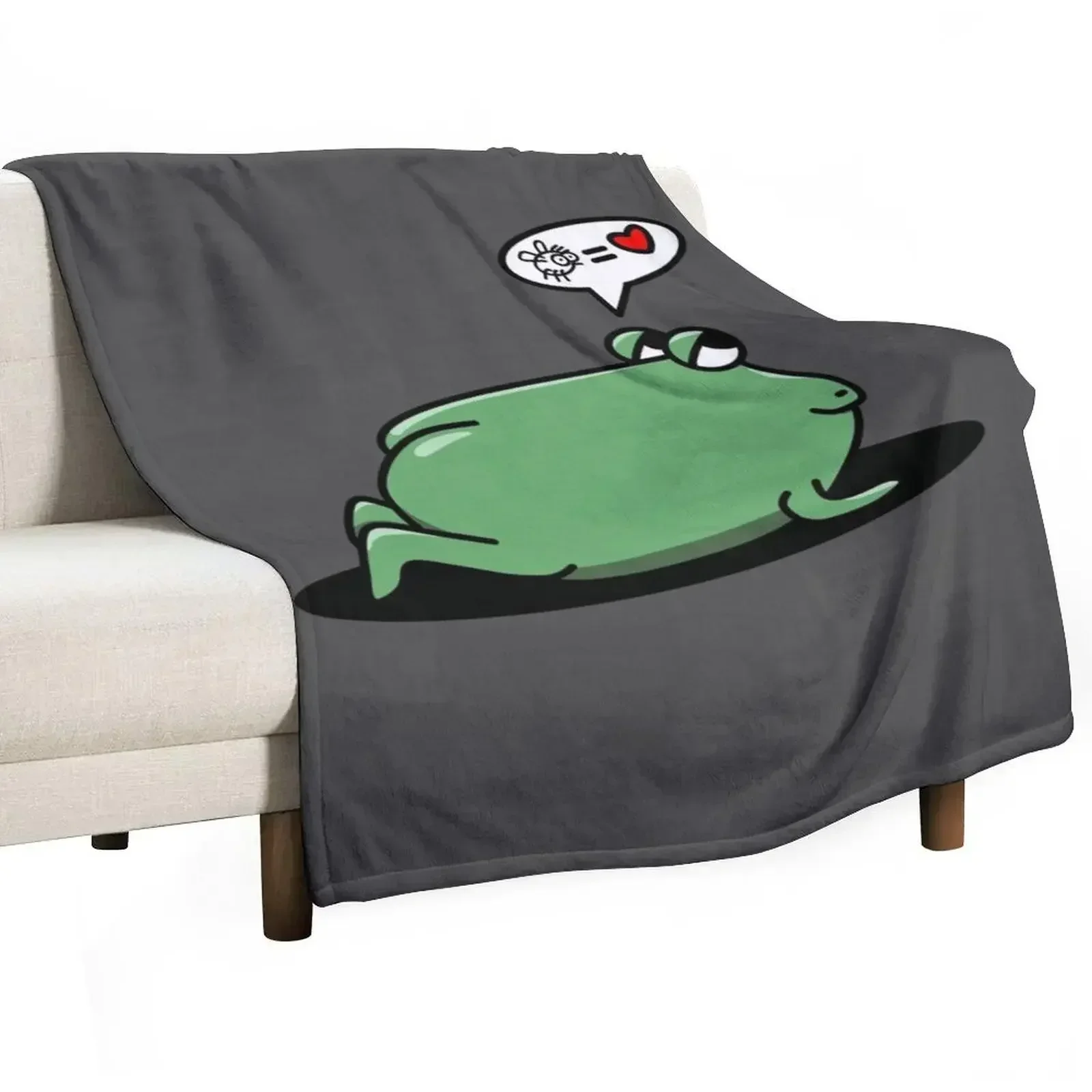 Frog Butt Stickers Throw Blanket Fade Resistant Durable Throw Blanket