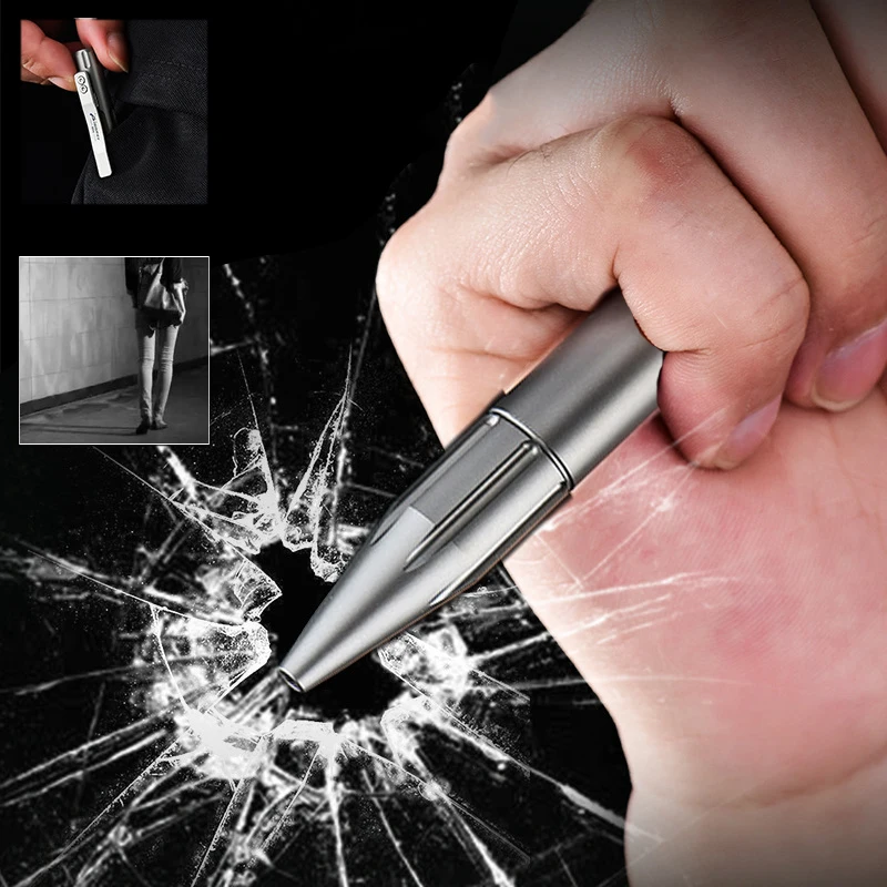 Imagem -05 - Titanium Window Breaking Tactical Pen para Mulheres e Homens Caneta de Assinatura Portátil Acampamento ao ar Livre Autodefesa Edc Presente High-end