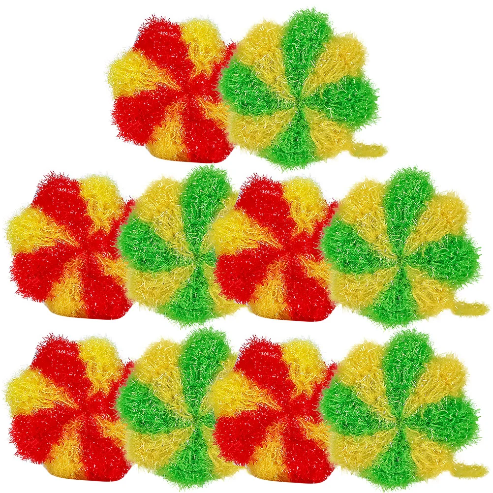 

10pcs Dish Towels Washcloths Water Absorbent Kitchen Cleaning Cloths For Tableware Household Duster Cloth Easy Clean Storage