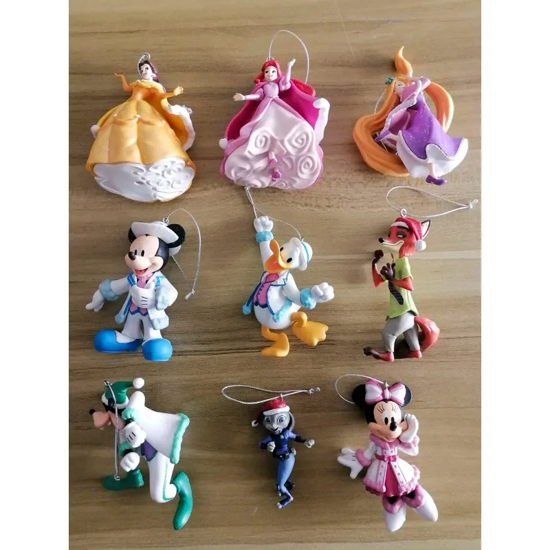 Disney Princess Figure Ariel Tiana Snow White Cinderella Aurora Belle Jasmine Pocahontas Mulan Rapunzel Merida Ornaments Prndant