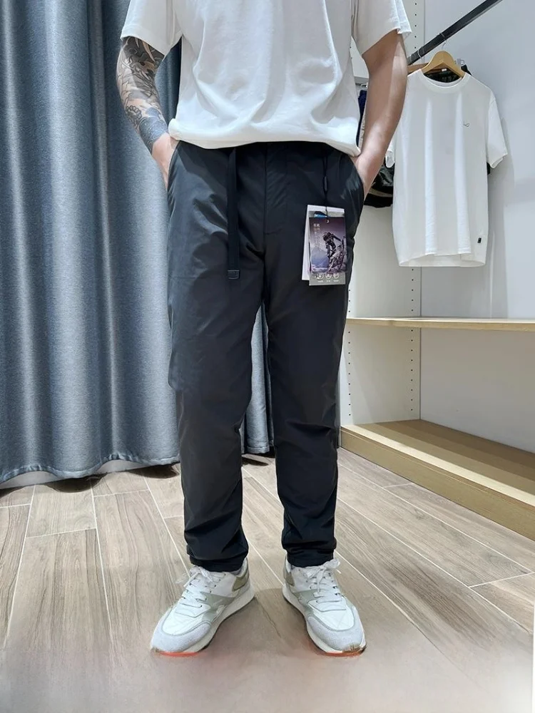 

Высококачественные мужские брюки из плотного хлопка на подкладке, прямые брюки, водонепроницаемые уличные повседневные брюки, ветрозащитные, теплые, осень-зима