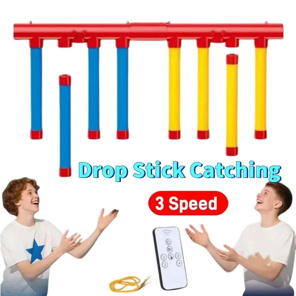 Quick Reaction Challenge Falling Sticks Game Parent-Child Exercise Prop Catching Sticks Sensory Adjustable Falling