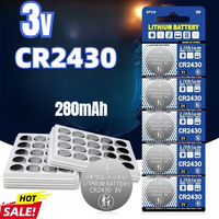 CR2430 3V Lithium Button 5-100PCS CR 2430 DL2430 BR2430 280mAh Button Coin Batteries for Key Fob Watch Alarm Clock RC Toys