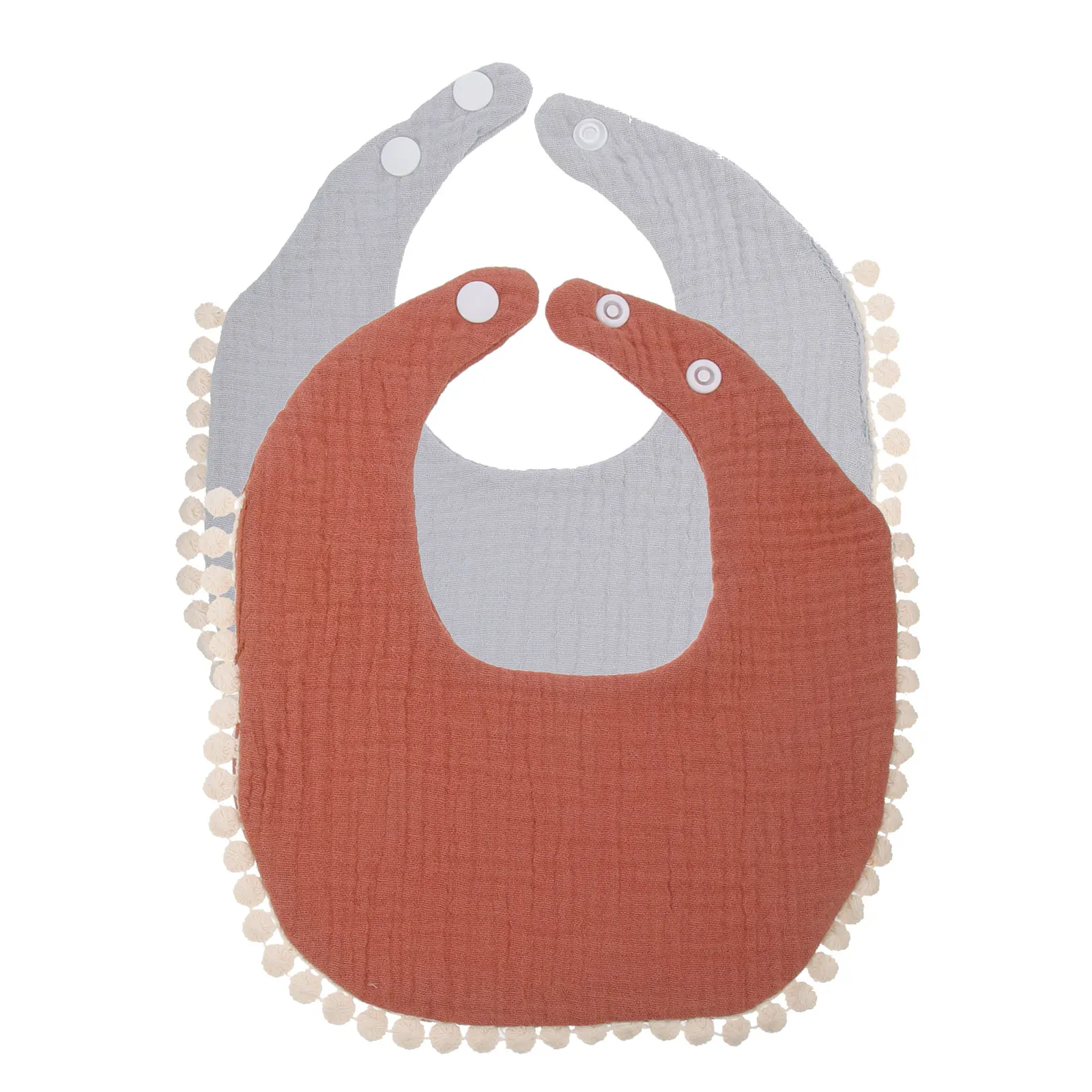 

2pcs Baby Bibs Cotton Drool Absorb Feeding Unisex Toddler Reusable Infant Saliva Towel Lightweight Durable Portable