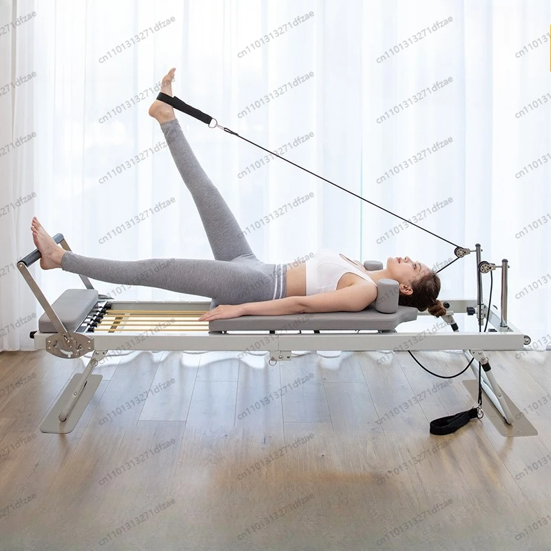 Large Folding Pilates Reformer Equipment Core Yoga Bed Home Fitness Weight Loss Steel ABS Steels Material Pilates Machine