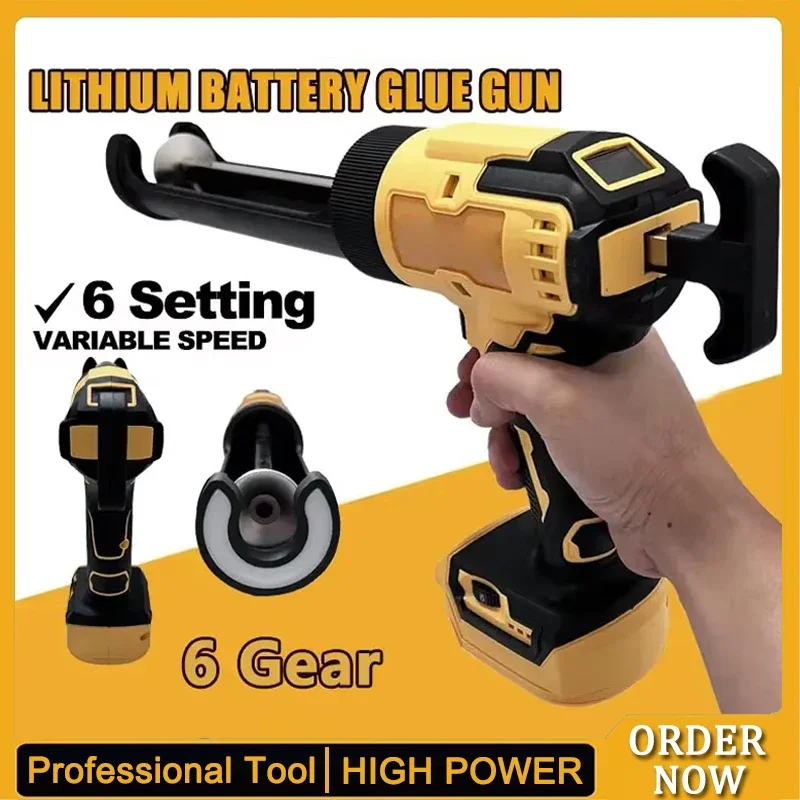 Fit DeWALT pistolet à colle électrique pour verre ciment verre adhésif colle scellant outil sans fil portes en verre fenêtres remplissage pistolet à coudre