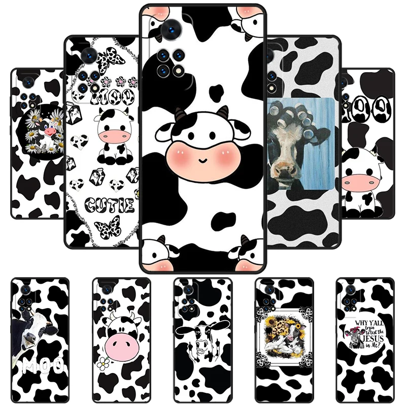 Dairy Cattle Cow Speckle Phone Case For Redmi Note 11 EPro 11S 10 10T 9S Promax 8 Pro Xiaomi Mi 10 11 12X 12S Ultra Cover