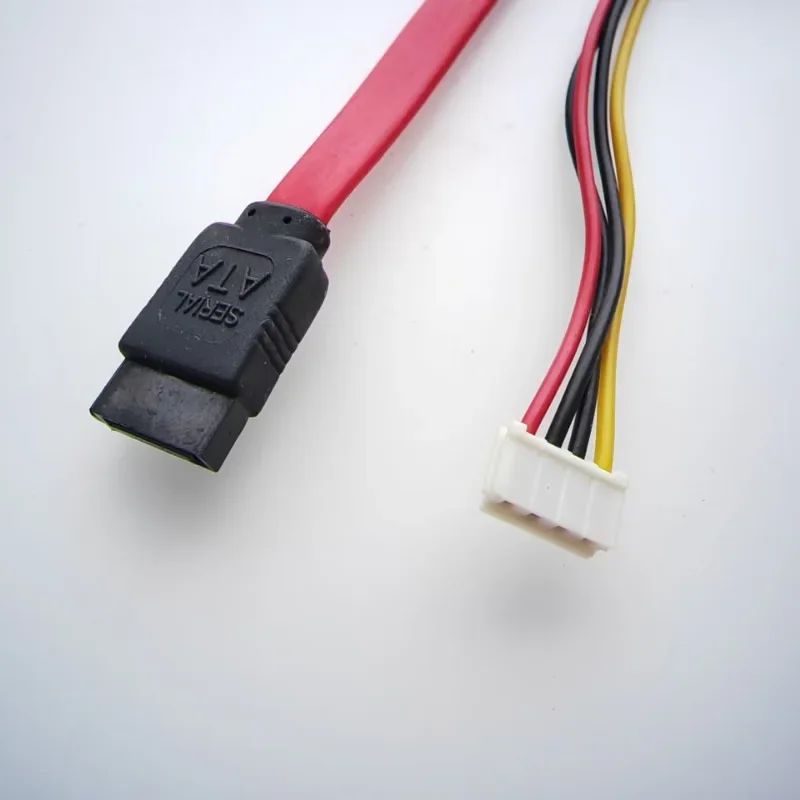 7+15 22pin SATA Hard Disk Drive EH2.54 4pin Power Data Cable 2in1 For HTPC HIN MINI ITX Mainboard Cord 10cm