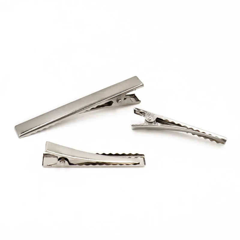 50pcs/lot Metal Crocodile Clips Cable Lead Testing Metal Alligator Clips Clamps Hair Clips Hairpins 35mm-75mm