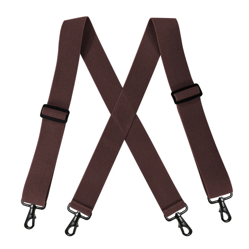 Men's hook strap clip widened 5cm elastic outdoor cross X-suspenders American strap