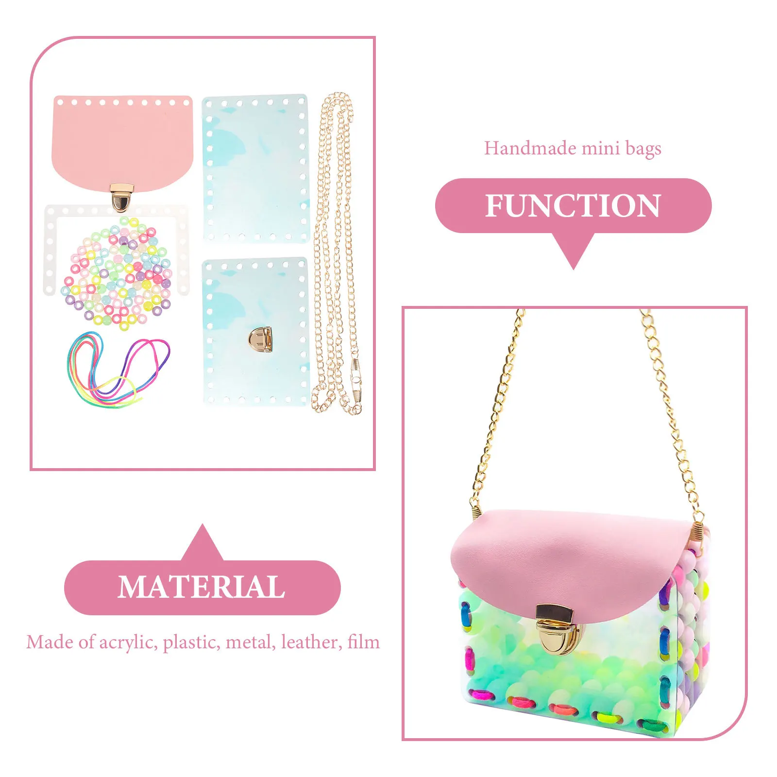 مجموعة واحدة من حقيبة كروس ذاتية الصنع، مجموعة أدوات يدوية، مادة آمنة مريحة، سعة كبيرة، حقيبة حمل، صنع الملحقات، هدية مصنوعة يدويًا #5