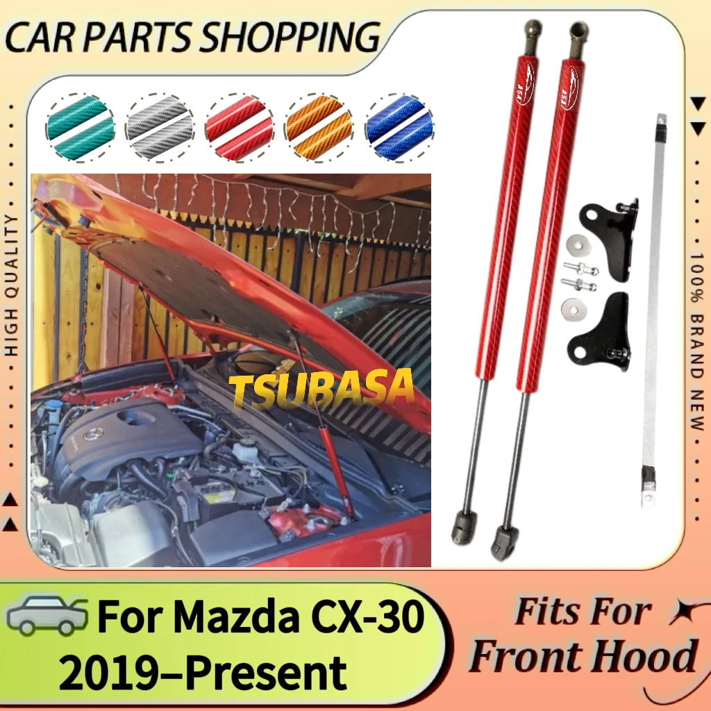 

For Mazda CX-30 CX30 DM 2019-2026 Front Hood Bonnet Gas Struts Cylinders Shocks Spring Dampers Lift Support Rods