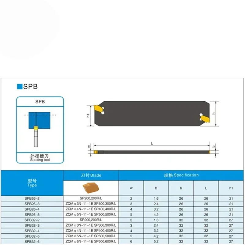 SPB226 SPB326 SPB332 SPB532 Knife Board Grooving Cut-Off Cutter Holder SP300 200 NC3030 Lathe Turning Tool Holder Cnc Tools