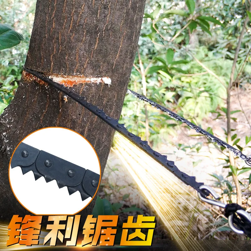 EDC Outdoor Camping Survival Line According To Tool Stainless Steel Chain Saw Hand-pull Wire Saw Portable Self-defense Wire Rope