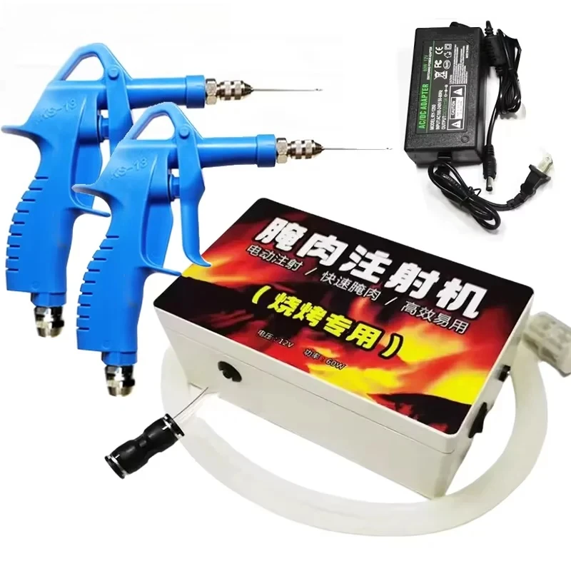 Electric Meat Injector Pump Saline Injection Pickling Machine AC 100-240V Marinated Syringe Meat Processor Electric Injector