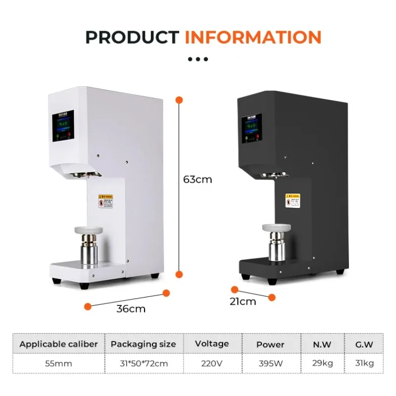 Electric Tea Cup Sealer Automatic Aluminum PET Can Seamer Beverage Sealing Machines for Bottles for Milk Tea Shops