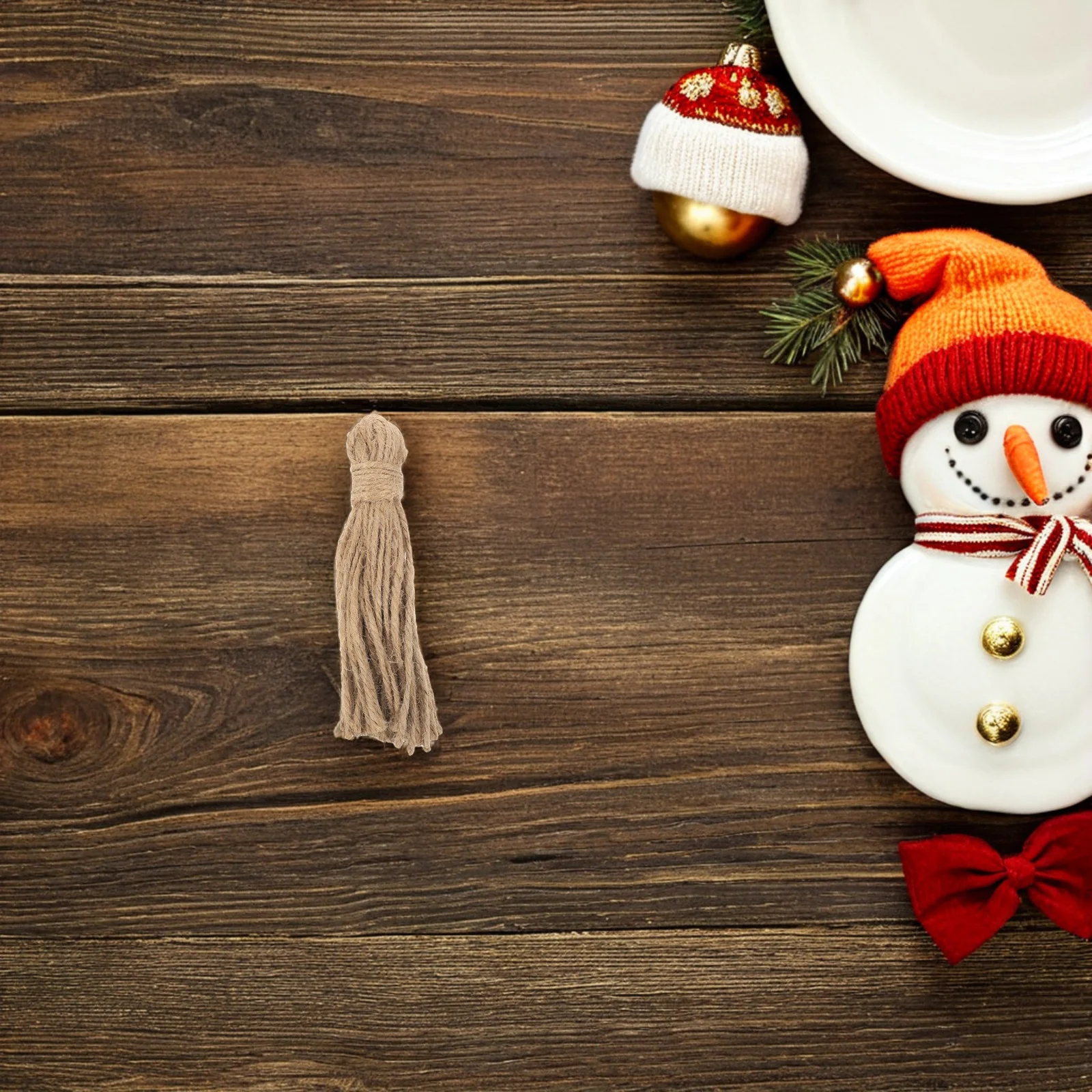 

30Pcs Natural Jute Tassels: Sustainable Twine String for Crafting Garland Decor Holiday Rustic DIY Projects Hessian Ribbon Craft