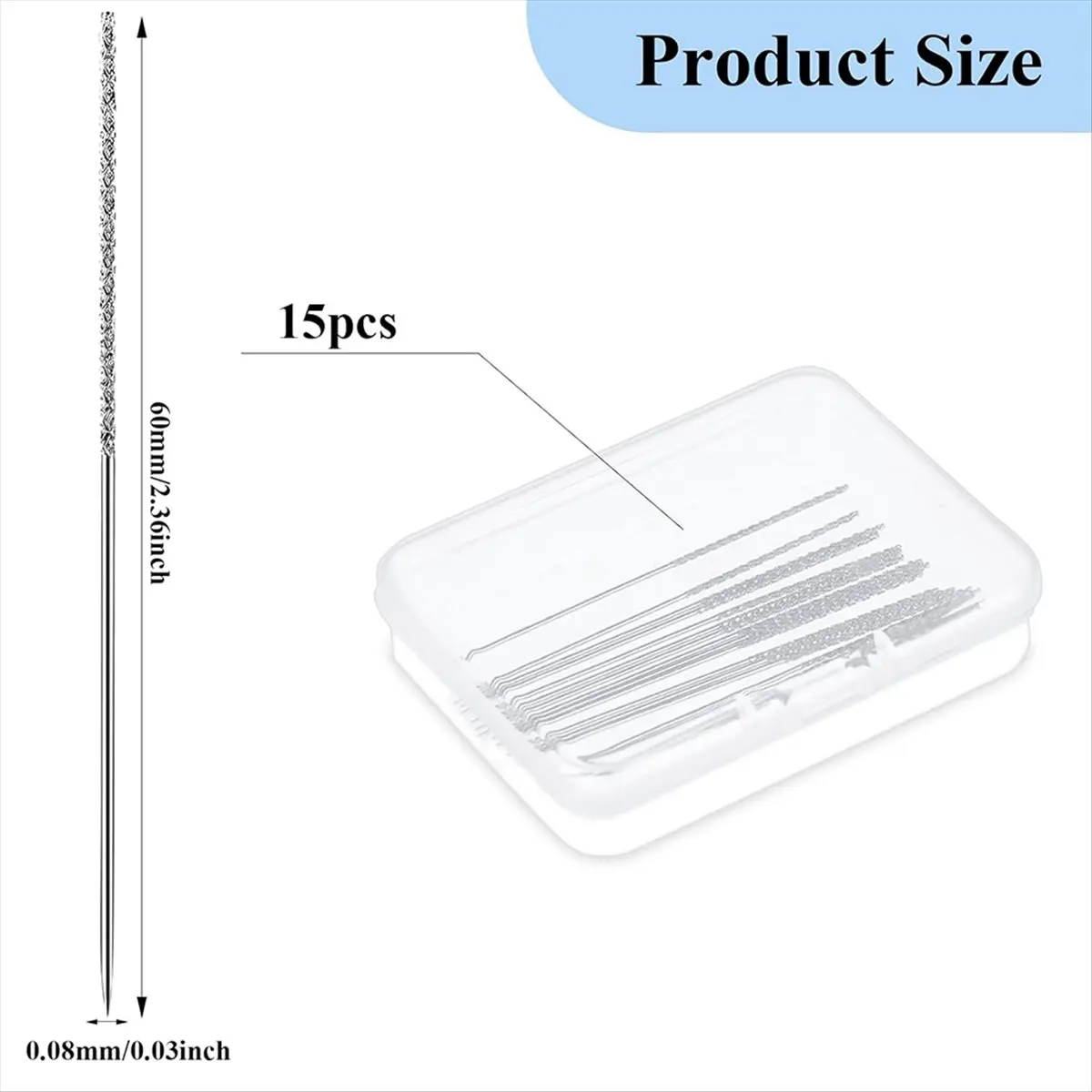 A45I 15 قطعة إبرة إصلاح بعقبة إصلاح الحياكة والأداة المنسوجة 2.36X0.03 بوصة إصلاح الخياطة أداة الحرفية الخياطة خياطة إبرة