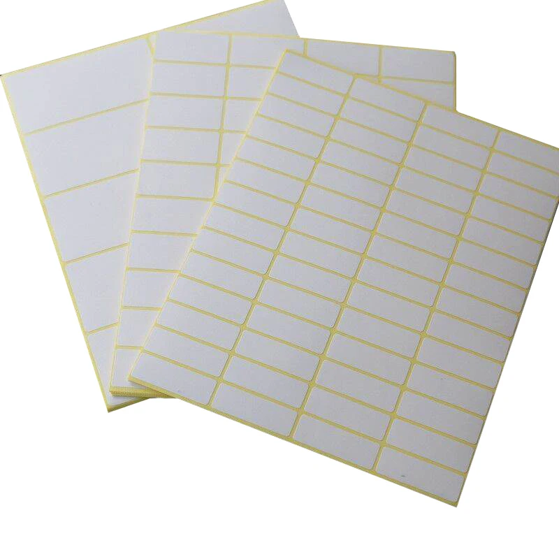 15 Sheets White Blank Paper Label Writable Name Sticker Self Adhesive Labels Small Price Tags Labels Sationery Supplies 46 Sizes